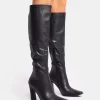 Flash Sale Acquilla Knee High Flared Heel Boots Heeled Boots | Knee High Boots