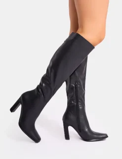 Flash Sale Acquilla Knee High Flared Heel Boots Heeled Boots | Knee High Boots