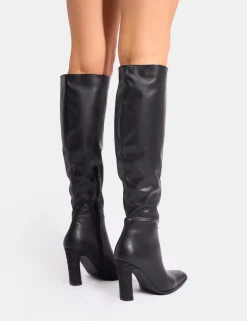 Flash Sale Acquilla Knee High Flared Heel Boots Heeled Boots | Knee High Boots