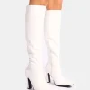 Shop Acquilla Knee High Flared Boots Heeled Boots | Knee High Boots