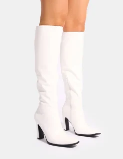 Shop Acquilla Knee High Flared Boots Heeled Boots | Knee High Boots