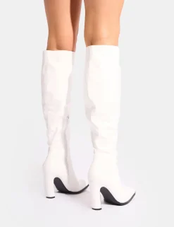 Shop Acquilla Knee High Flared Boots Heeled Boots | Knee High Boots