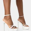 Sale Afterhours Patent Strappy Platform Square Toe Stiletto Heels Square Toe Heels | High Heels
