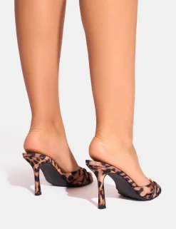 Flash Sale Alisa Print Buckle Detail Mid Heeled Mules Mules | Mid Heels