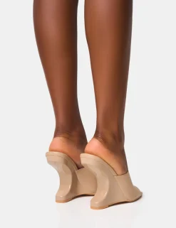 Cheap All in Structured Wedge Heels Wedges