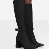 Sale Apologetic Pu Knee High Block Heel Boots Heeled Boots | Long Boots