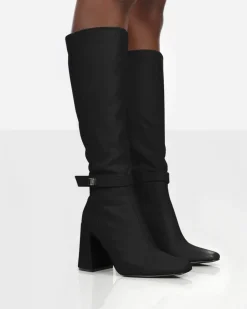 Sale Apologetic Pu Knee High Block Heel Boots Heeled Boots | Long Boots