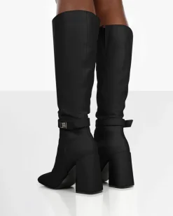 Sale Apologetic Pu Knee High Block Heel Boots Heeled Boots | Long Boots