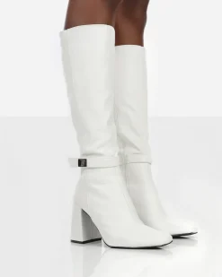 Online Apologetic Pu Knee High Block Heel Boots Heeled Boots | Long Boots