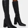 Clearance Apology Pu Knee High Block Heel Boots Back In Stock | Heeled Boots