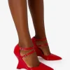 Best Aspiration Patent Strappy Pointed Toe Platform Cut Out Wedge Heels Wedges | Block Heels