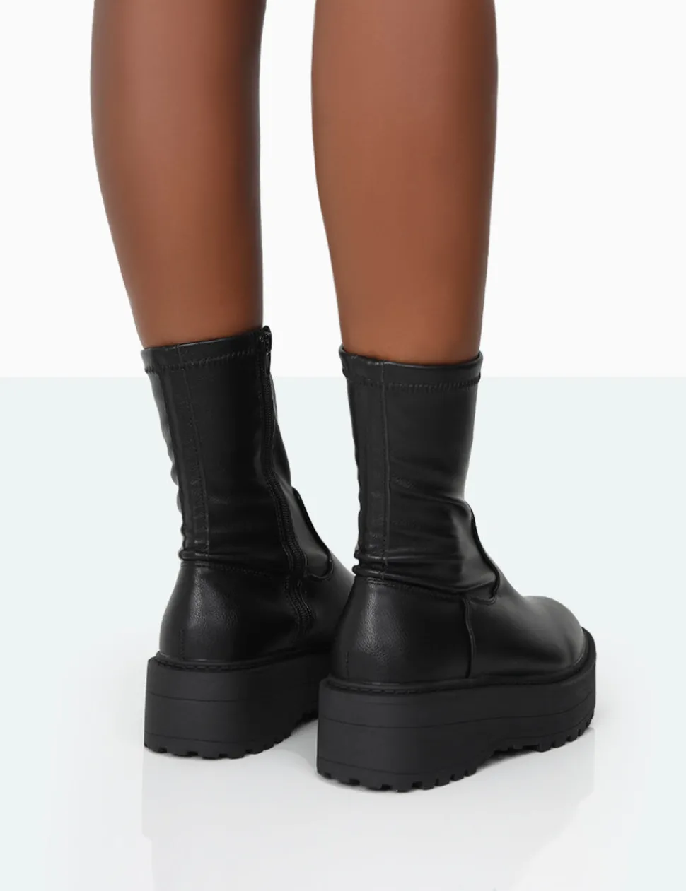 Cheap Auden PU Chunky Sole Ankle Boots Chunky Boots | Ankle Boots