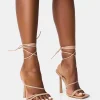 Shop Bad Gal Strappy Lace Up Square Toe Heels Square Toe Heels | Lace Up Heels