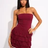 Fashion Bandeau Balloon Mini Dress Dresses