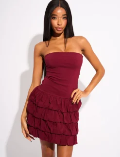 Fashion Bandeau Balloon Mini Dress Dresses