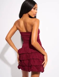 Fashion Bandeau Balloon Mini Dress Dresses
