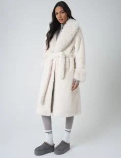 Hot Belted Faux Fur Long Coat Sculpt & Leisure | Kaiia The Label