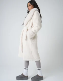 Hot Belted Faux Fur Long Coat Sculpt & Leisure | Kaiia The Label