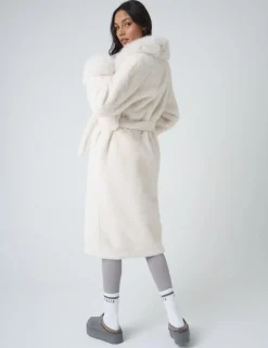 Hot Belted Faux Fur Long Coat Sculpt & Leisure | Kaiia The Label