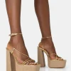 Flash Sale Blissful Asymmetric Strappy Square Toe Raffia Platform Block Heels 6" Heels | Strappy Heels