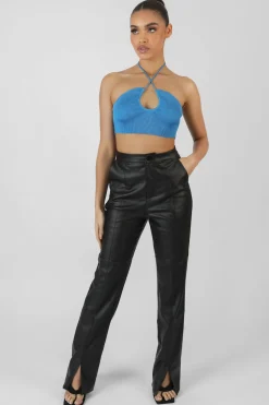 Discount Cut Out Halterneck Crop Top Sculpt & Leisure | Kaiia The Label