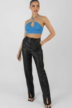 Discount Cut Out Halterneck Crop Top Sculpt & Leisure | Kaiia The Label