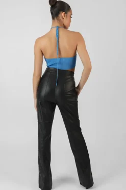 Discount Cut Out Halterneck Crop Top Sculpt & Leisure | Kaiia The Label