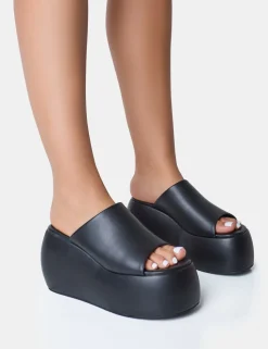 Clearance Blue Moon Chunky Platform Wedge Sandals Wedges | Platform Heels