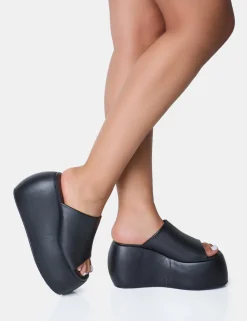 Clearance Blue Moon Chunky Platform Wedge Sandals Wedges | Platform Heels