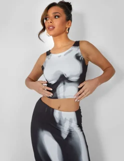 Best Body Heat Print Racer Slinky Top Co-ords | Tops