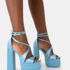 Best Breanna Wide Fit Baby Satin Double Platform Block Heels Wide Fit Block Heels | Wide Fit Heels