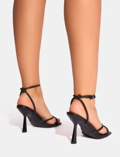 Store Bree Patent Barely There Square Toe Mid Heels Barely There Heels | Square Toe Heels