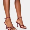 Online Bree Patent Barely There Square Toe Mid Stiletto Heels Strappy Heels | Barely There Heels