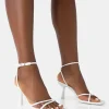 Cheap Bree Patent Barely There Square Toe Mid Stiletto Heels Back In Stock | Square Toe Heels