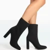 Best Sale Bridget Nylon Pointed Toe Block Heeled Ankle Boots Heeled Boots