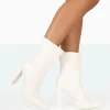 Discount Bridget PU Pointed Toe Block Heeled Ankle Boots Heeled Boots