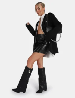 Discount Carabiner Waist Battered Pu Mini Skirt Sculpt & Leisure | Kaiia The Label