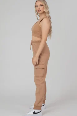 Best Sale Cargo Joggers Biscuit Sculpt & Leisure | Kaiia The Label