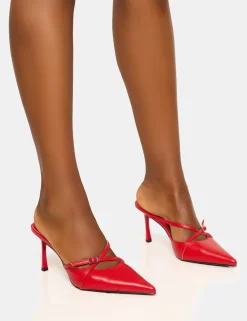 Outlet Casanova Buckle Detail Pointed Toe Mid Heel Mules Mules | Mid Heels