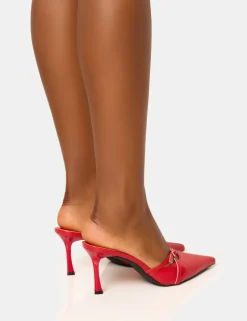 Outlet Casanova Buckle Detail Pointed Toe Mid Heel Mules Mules | Mid Heels