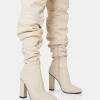 Online Cassia Square Toe Block Heel Over The Knee Boots Heeled Boots | Over The Knee Boots