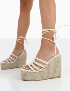 Fashion Chakkra PU High Heeled Sandal Espadrilles Wedges 6