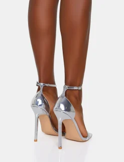 Flash Sale Chaos Square Toe Strappy Barely There Stiletto Heel Back In Stock | 4