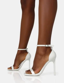 Best Chaos Patent Square Toe Strappy Barely There Stiletto Heels Strappy Heels | Square Toe Heels