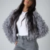 Outlet Chunky Loop Stitch Knitted Cardigan Outerwear & Jackets