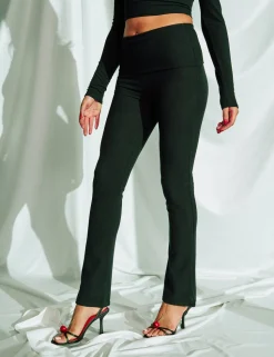 Store Chunky Rib Foldover Straight Leg Pants Co-ords | Trousers