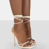 Sale Ci Ci Pu Square Toe Lace Up Stiletto Heels 4" Heels | Square Toe Heels