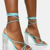 Store Clara Pu Strappy Lace Up Round Toe Clear Perspex Heels Barely There Heels | Lace Up Heels
