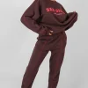 Best Contrast Stitch 90'S Joggers Aubergine Sculpt & Leisure | Kaiia The Label