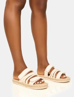 Fashion Coral Rope Detail Flat Sandal Flats